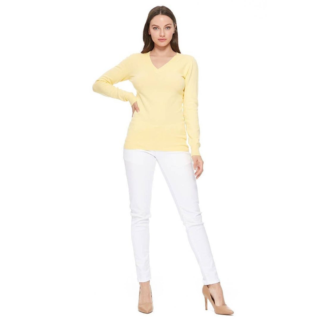V-Neck Soft Sweater  MK5501: NAVY / XL