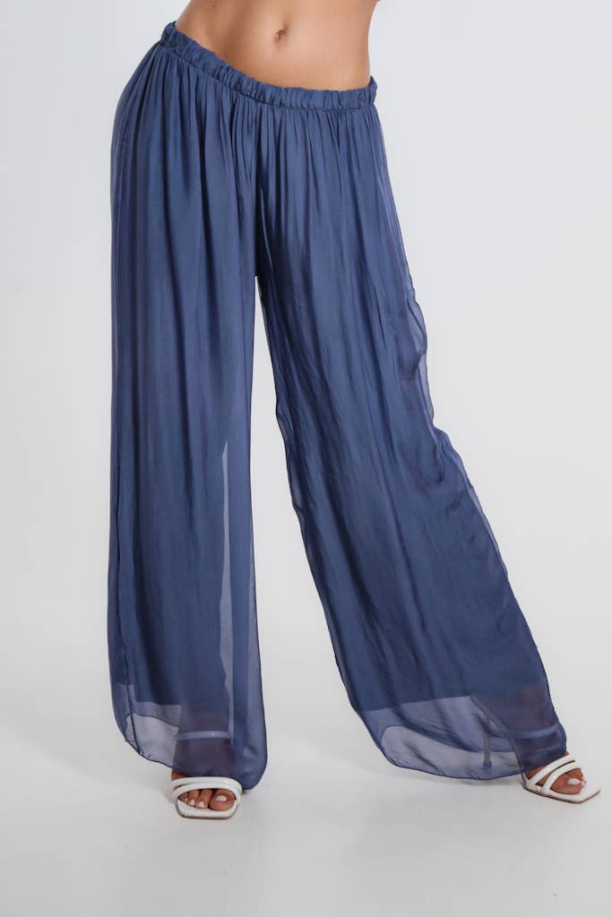 Roxy Silk Straight Leg Pant Orchid