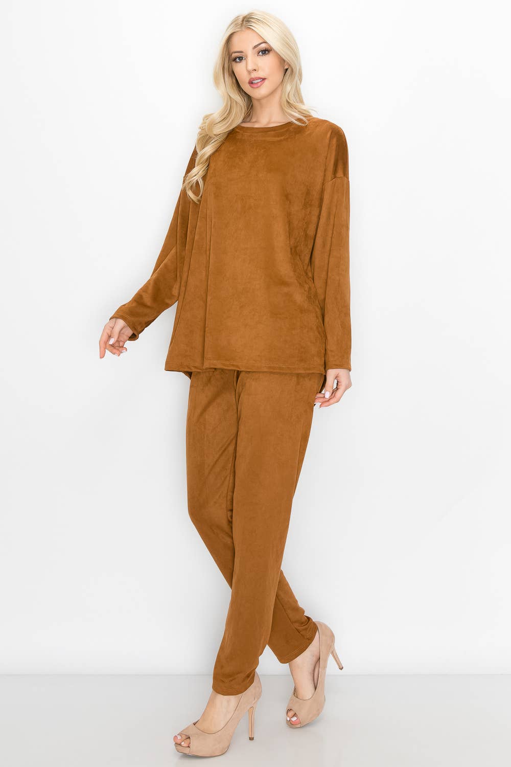 Annelise Stretch Suede Pant: Black / M / A5499