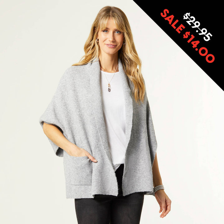 Cardigan Wrap: Taupe Heather / One Size