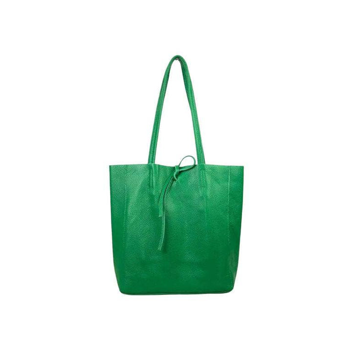 Leather Tote Bag Olive Green