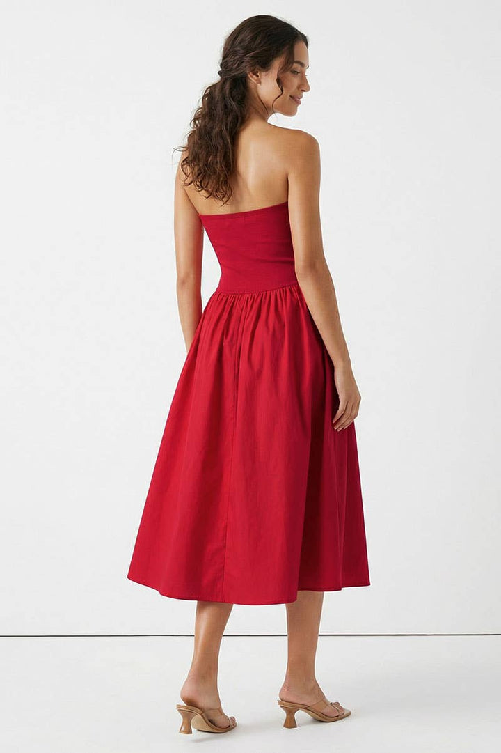 Strapless Maxi Dress: Black / S
