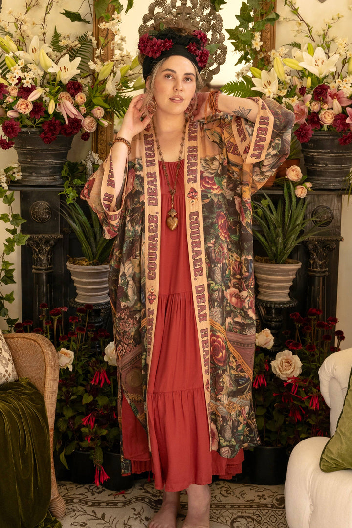 Courage Dear Heart Boho Kimono Duster