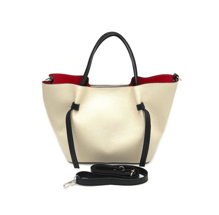 Leather bag, Made in Italy,112544: Taupe