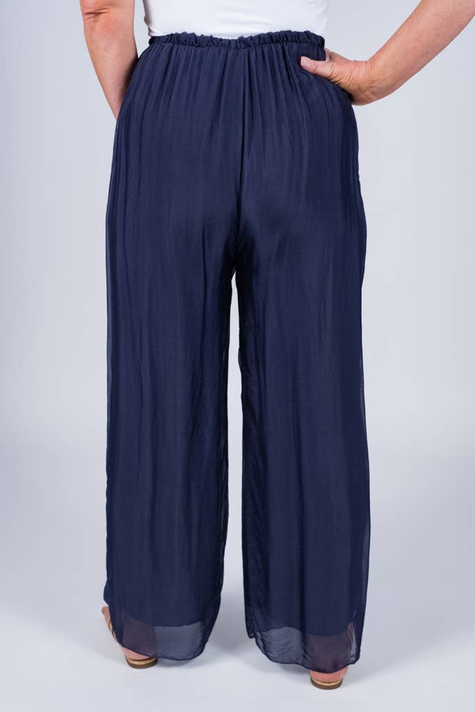 Roxy Silk Straight Leg Pant Orchid