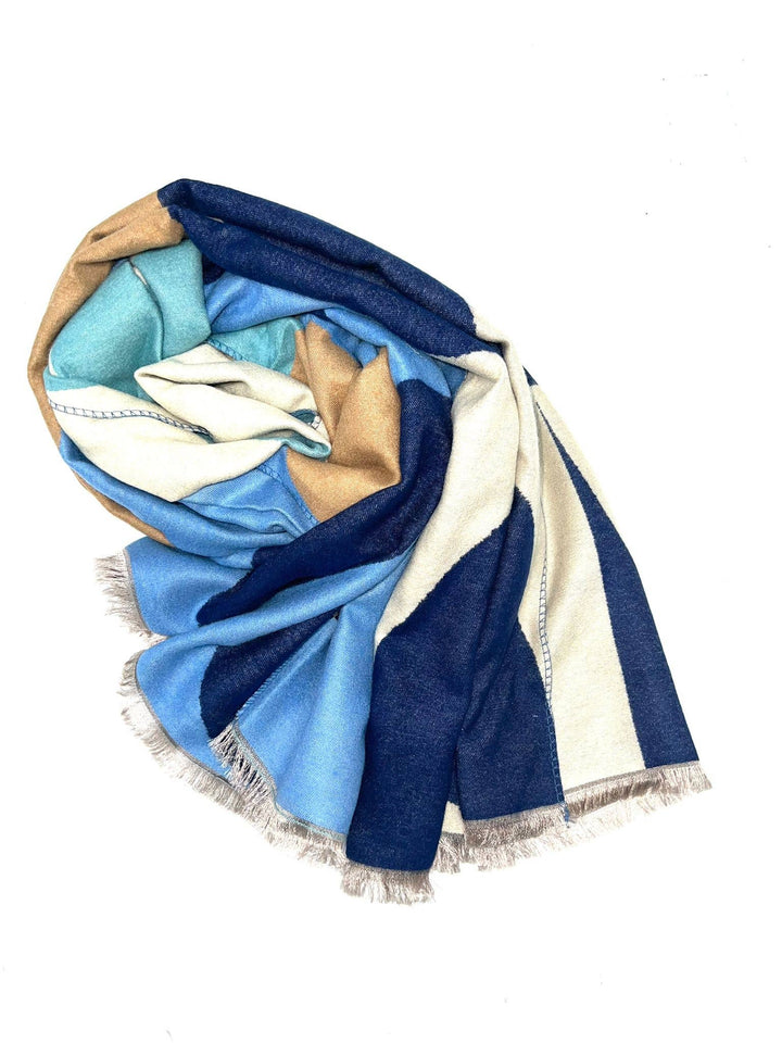 Chic Scarf with Geo Pattern: Red