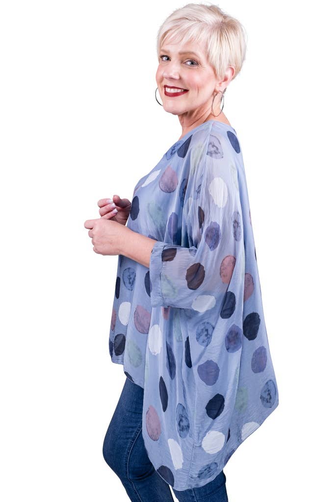 Circle Silk Kaftan (BQ201R):Taupe