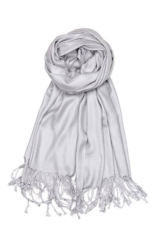 Sliver Color Fashion Pashmina Shawl Scarf