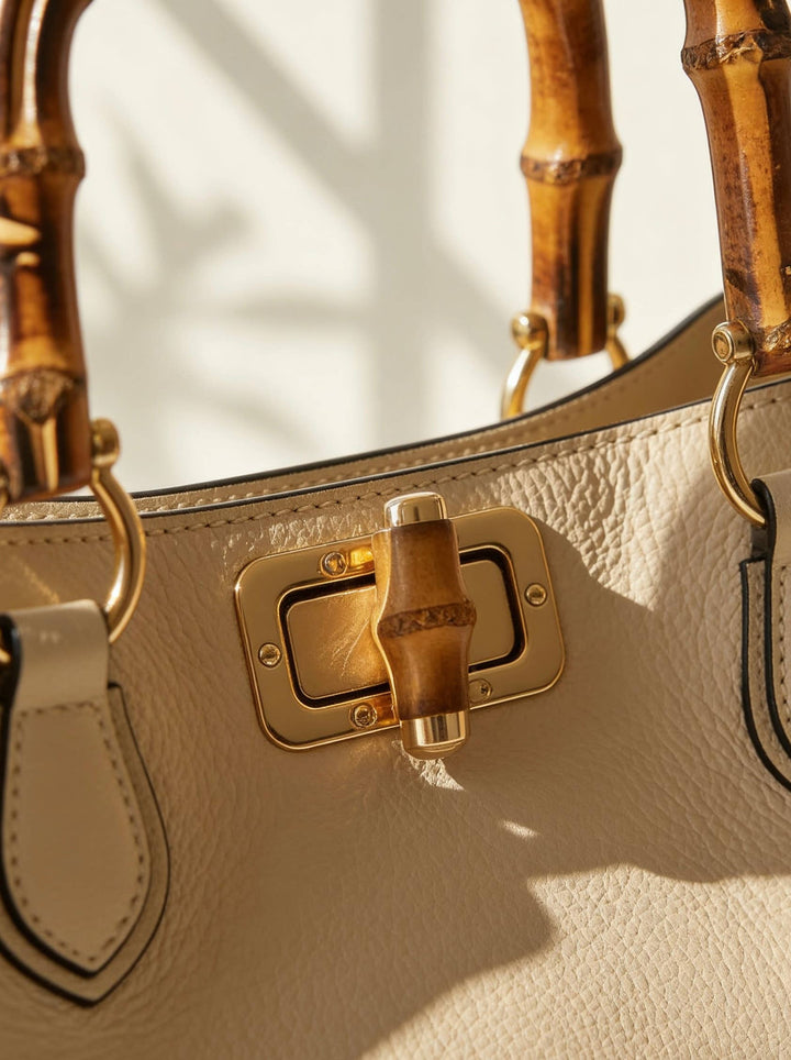 Bamboo Bag in Leather – Made in Italy Nero