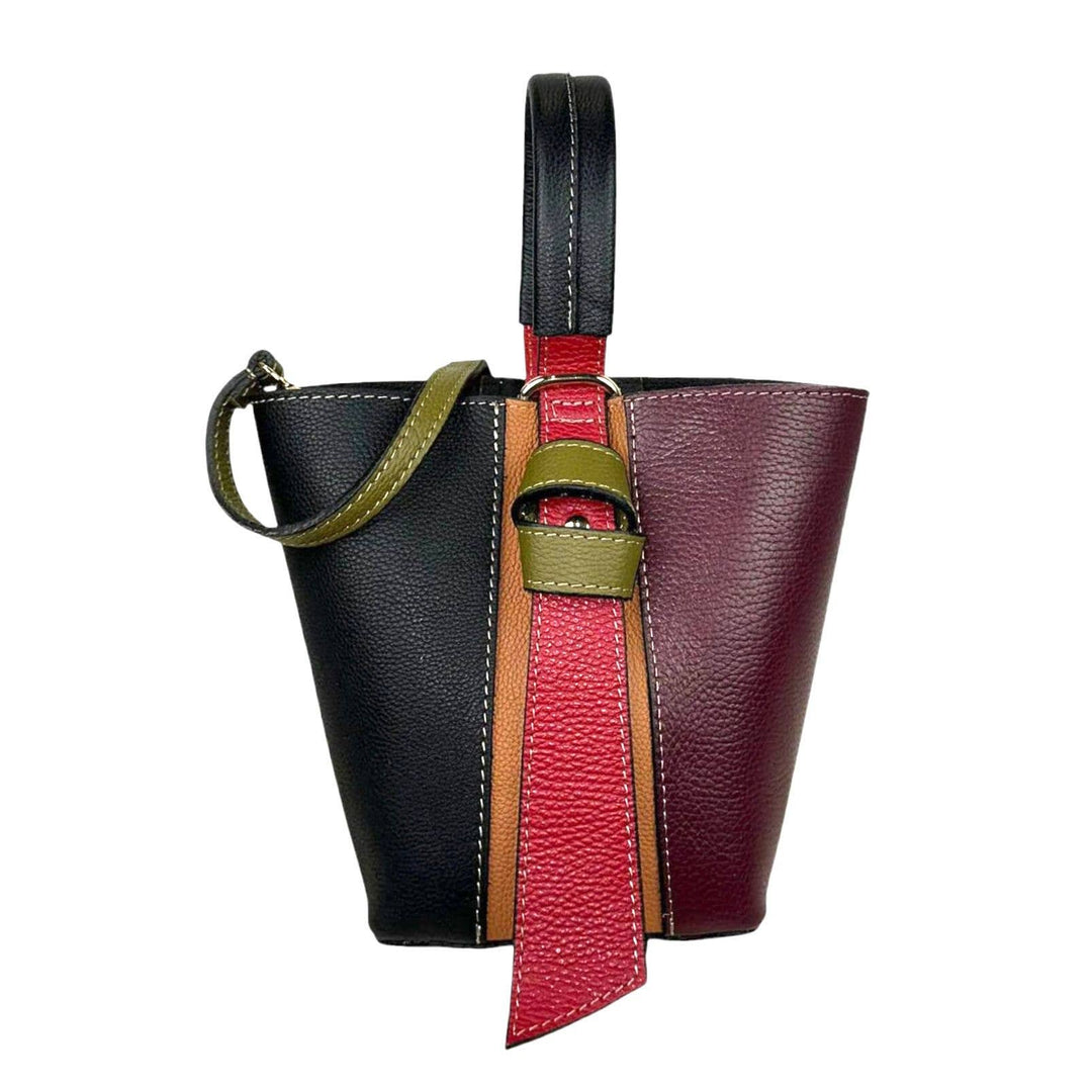 Multicolor  Leather Bag: Flock