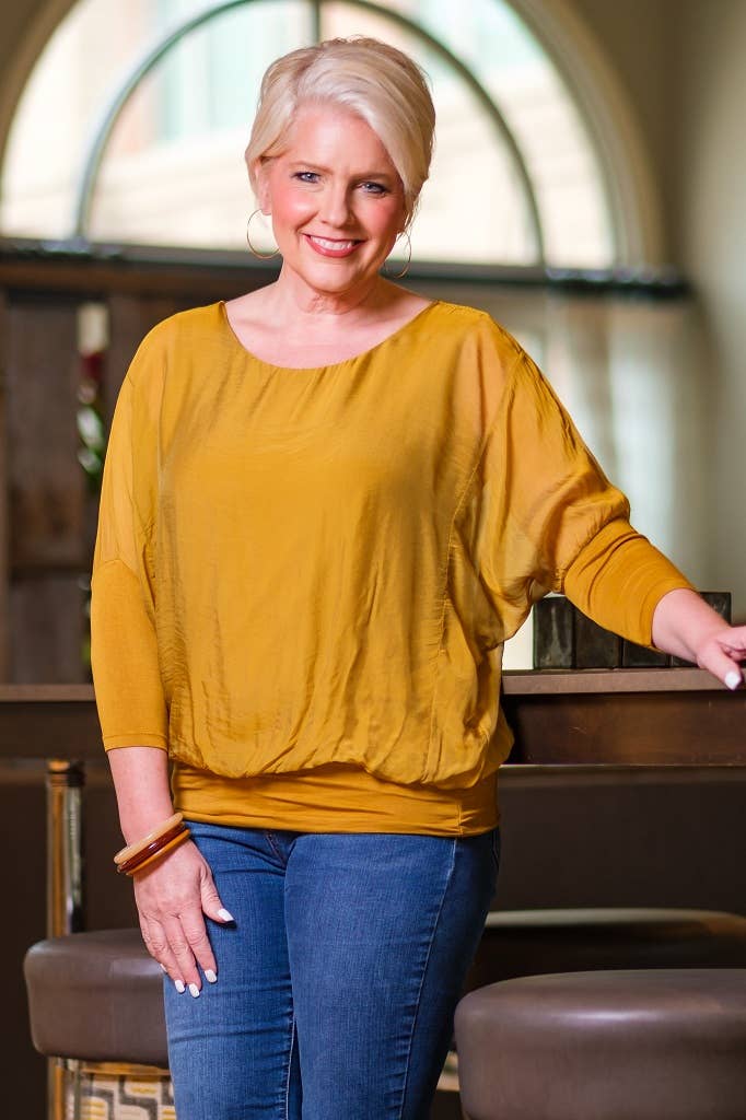 Silk Banded Blouse (BQ206):Army