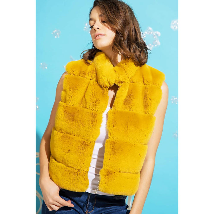 SHORT FUR ZIP VEST/ SM