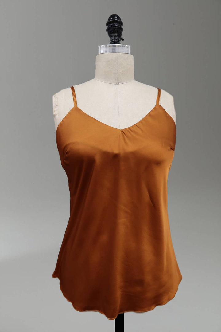Satin Cami: Black / M