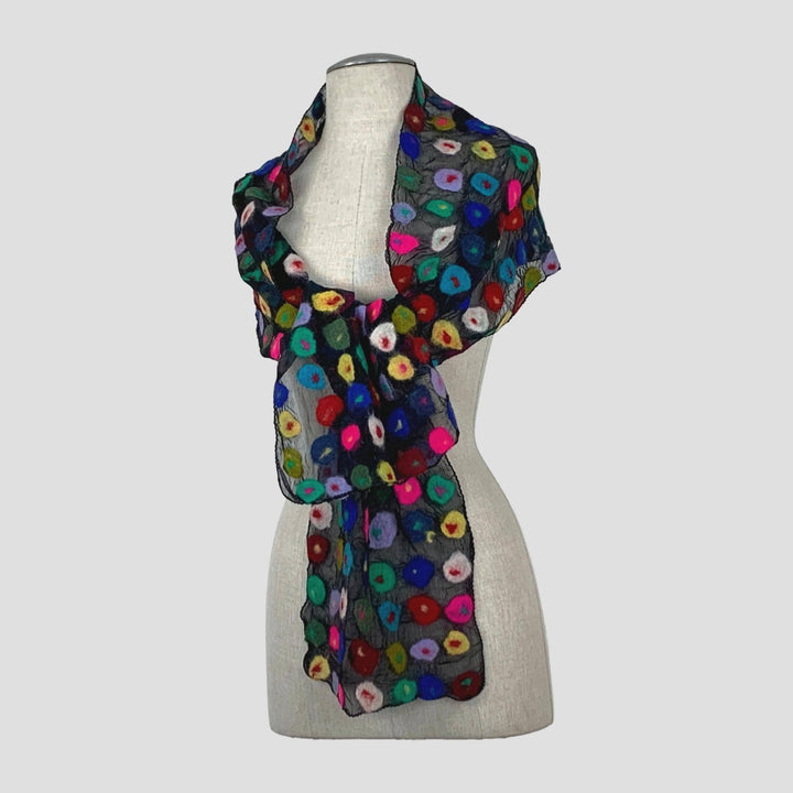 Multi Spotted Polka Felt Scarf