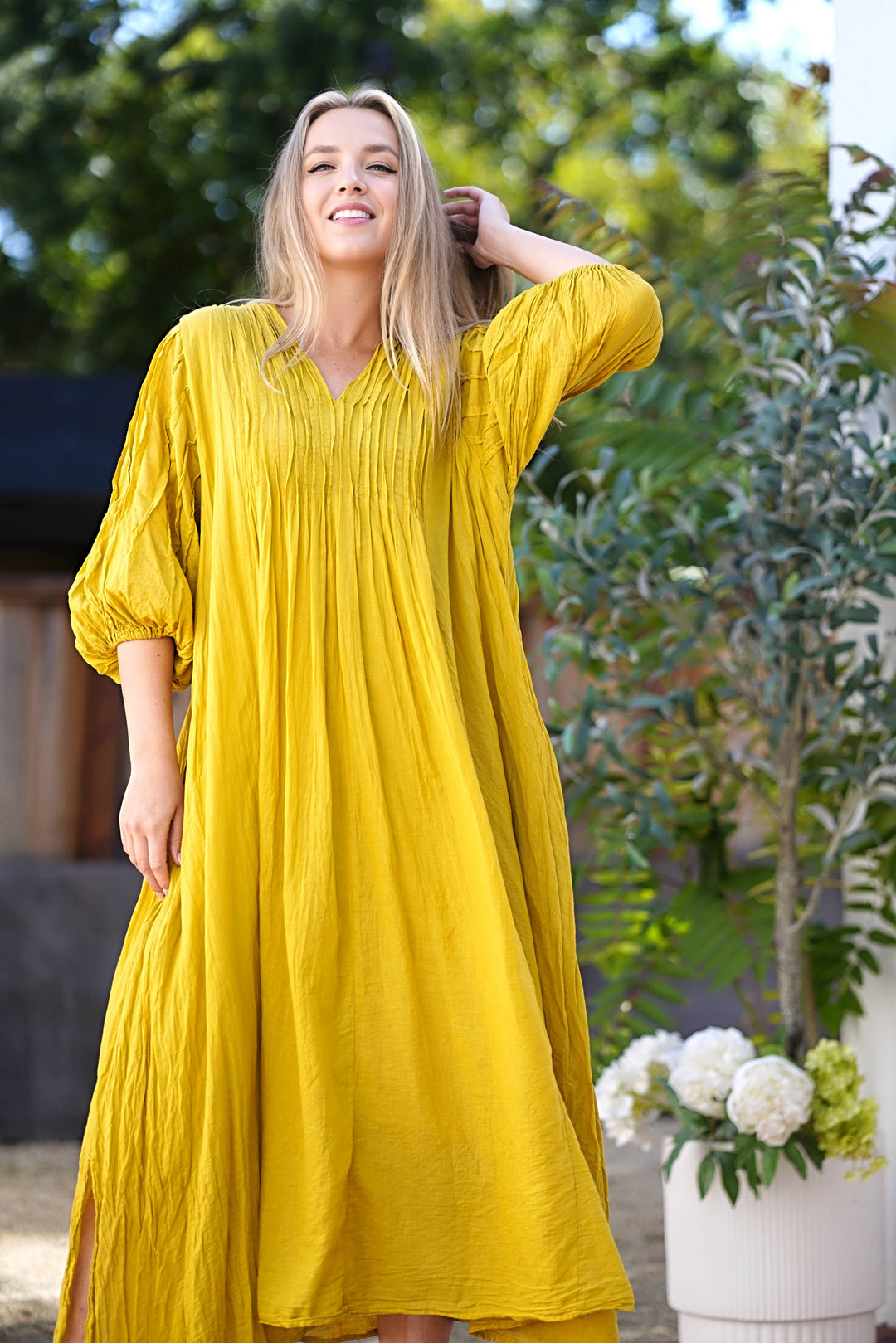 Zing Dress Mustard: M/L
