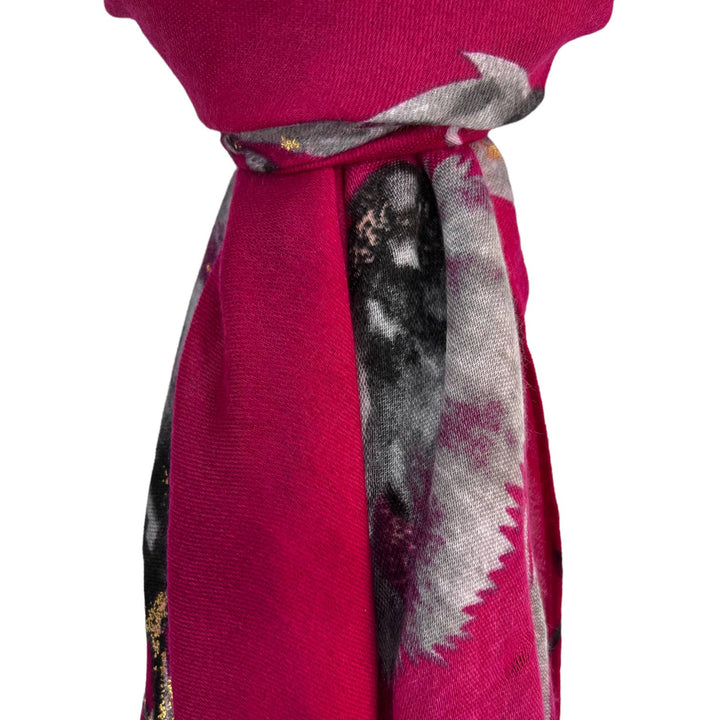 Dusty miller flower scarf: Cream