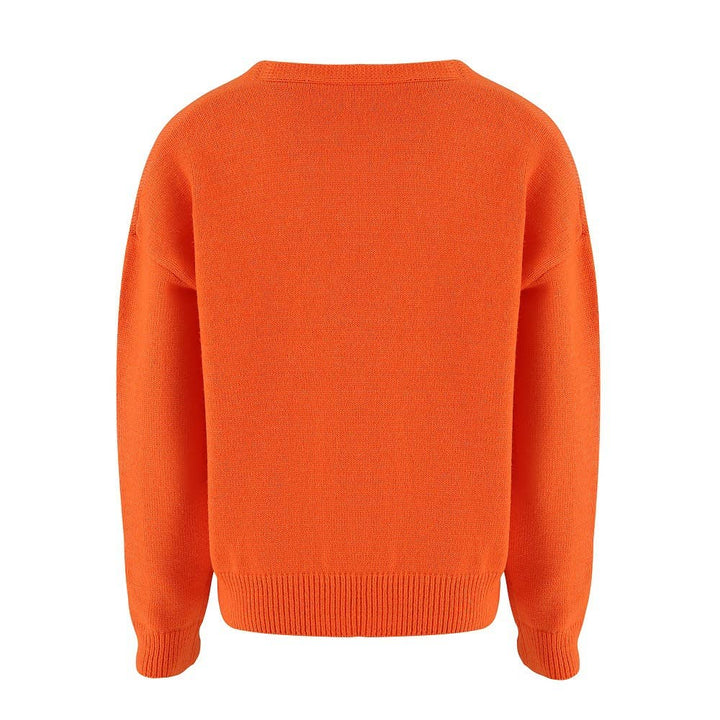 Daisy V-neck Cardigans: Orange / L
