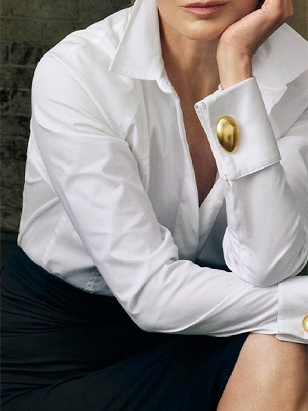 L/S Blouse Cuff: WHITE / S