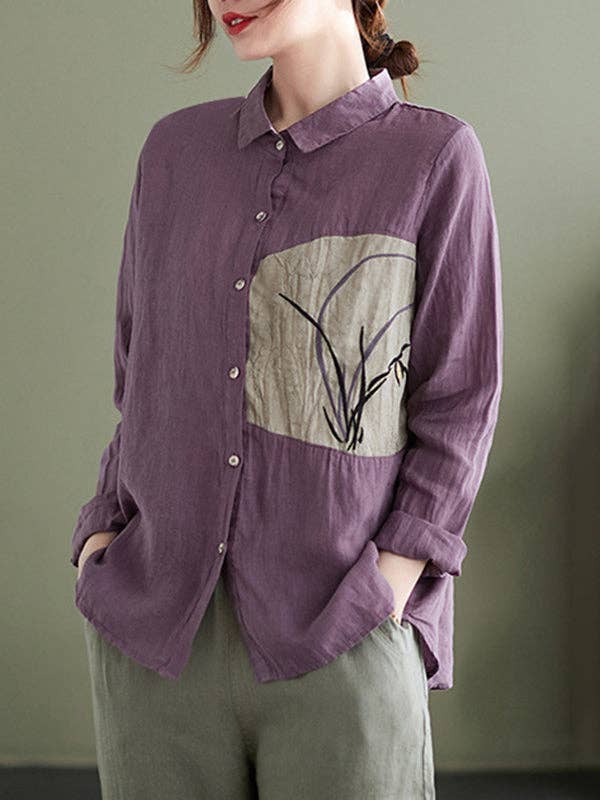 Embroiderd Tops: BLACK / L