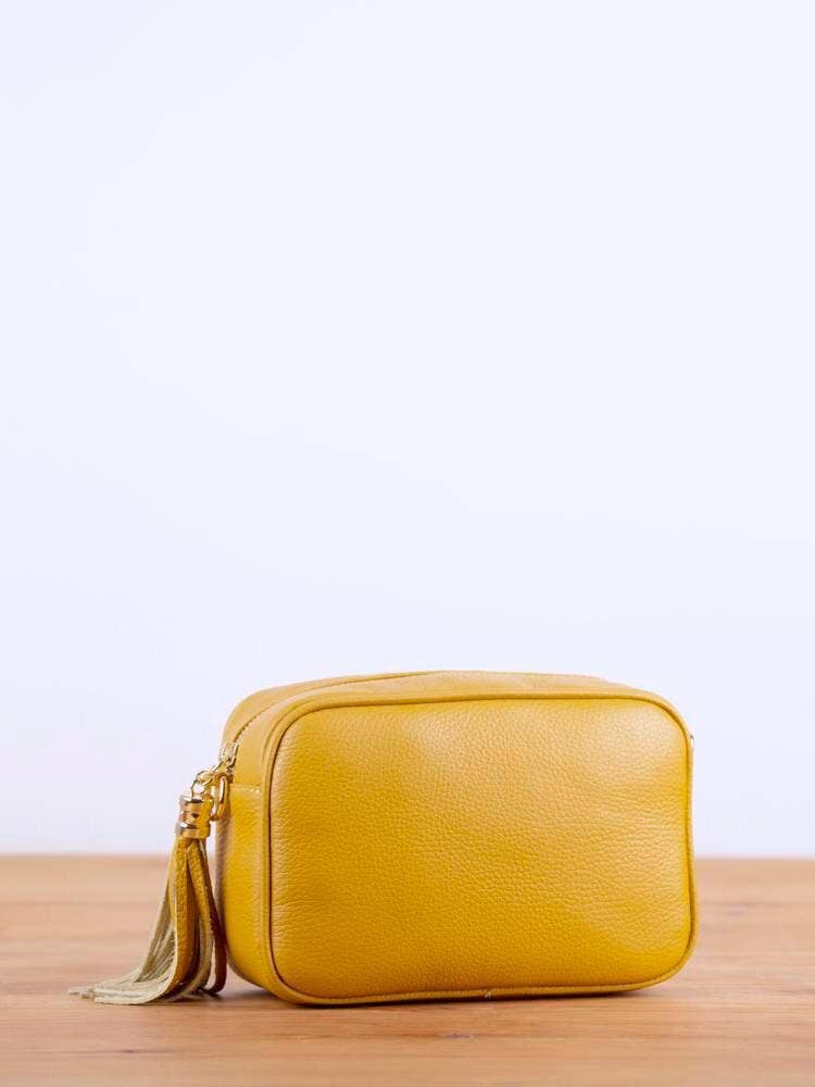 Genuine Leather Bag Tassel: Camel