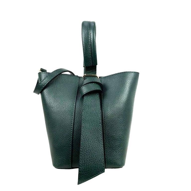 Genuine Leather Tote: Orange