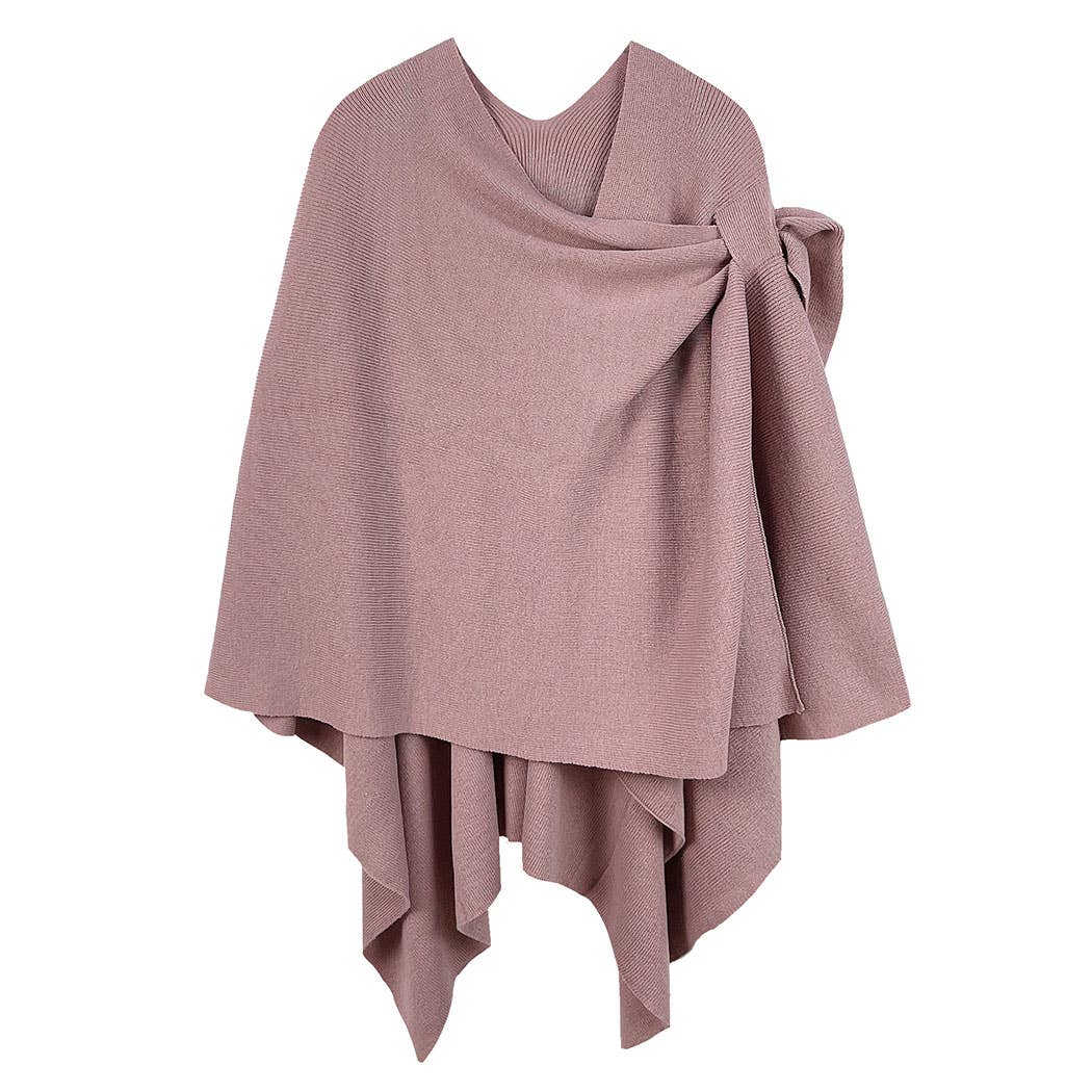 Ruana with Shoulder Strap: TAUPE