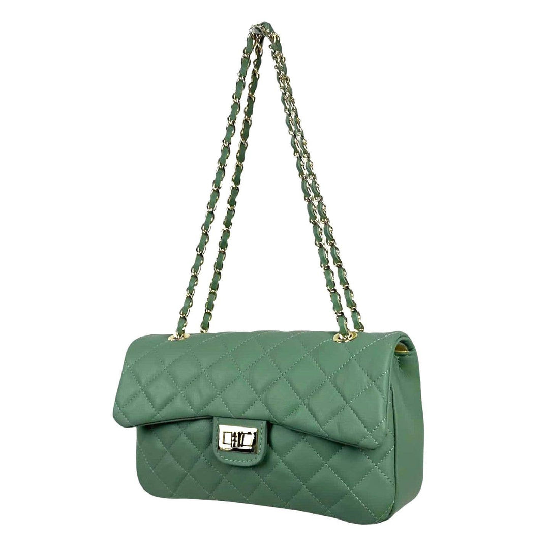 Extra Premium Quilted Leather Bag: Red