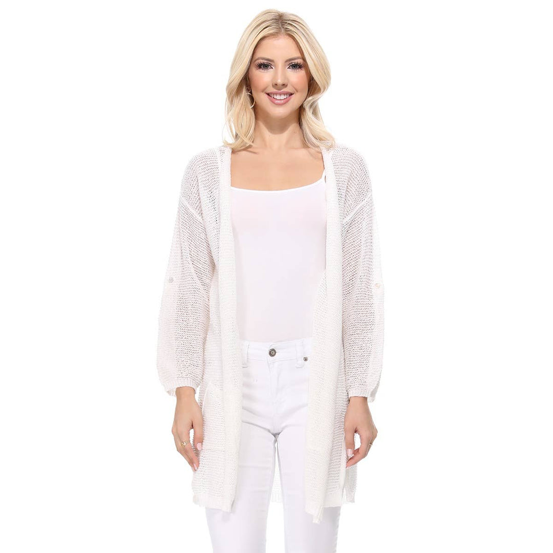 MESH CARDIGAN SAND S/M