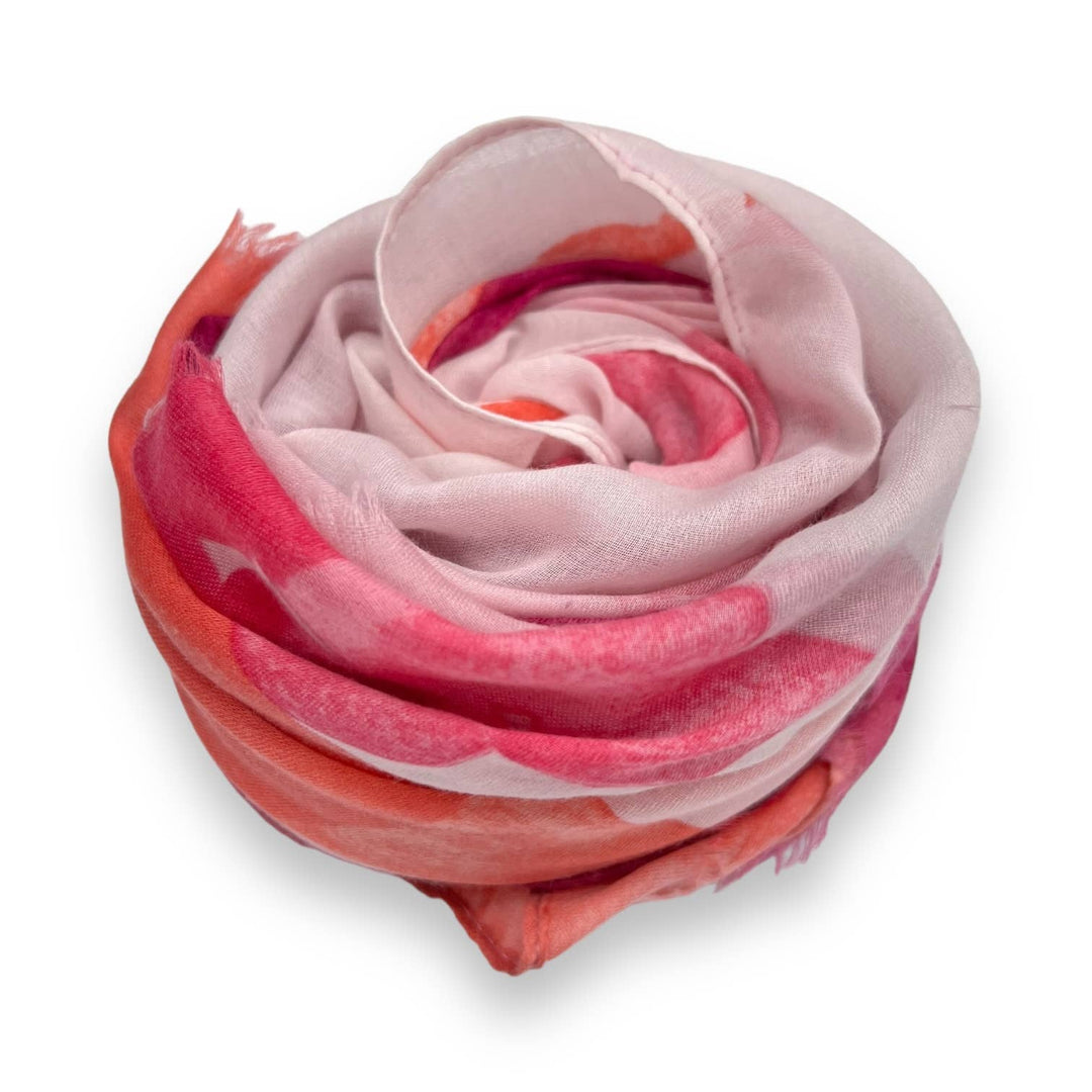 Soft Abstract painting scarf: Beige