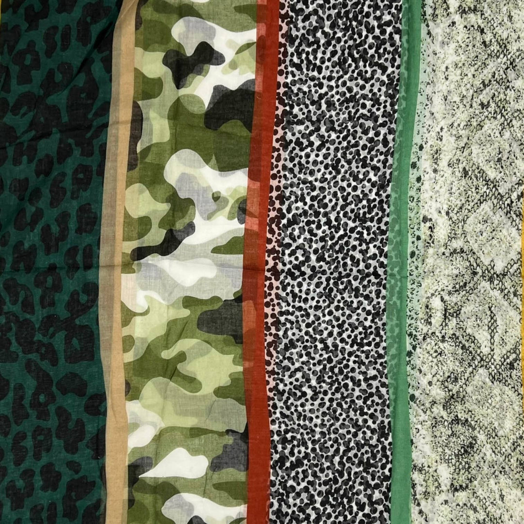 Animal print scarf: Black