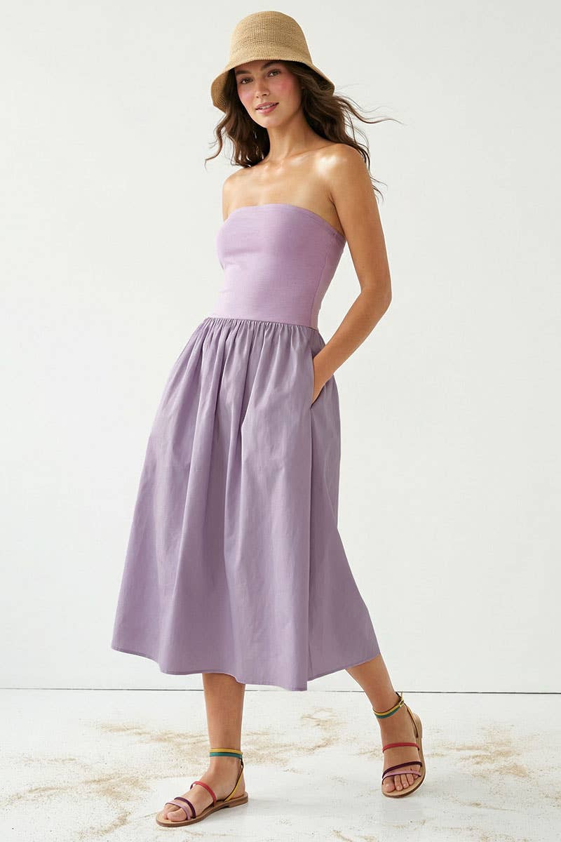 Strapless Maxi Dress: Black / S