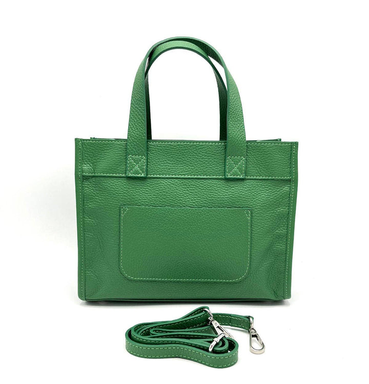 Italian leather bag,112442: Blk