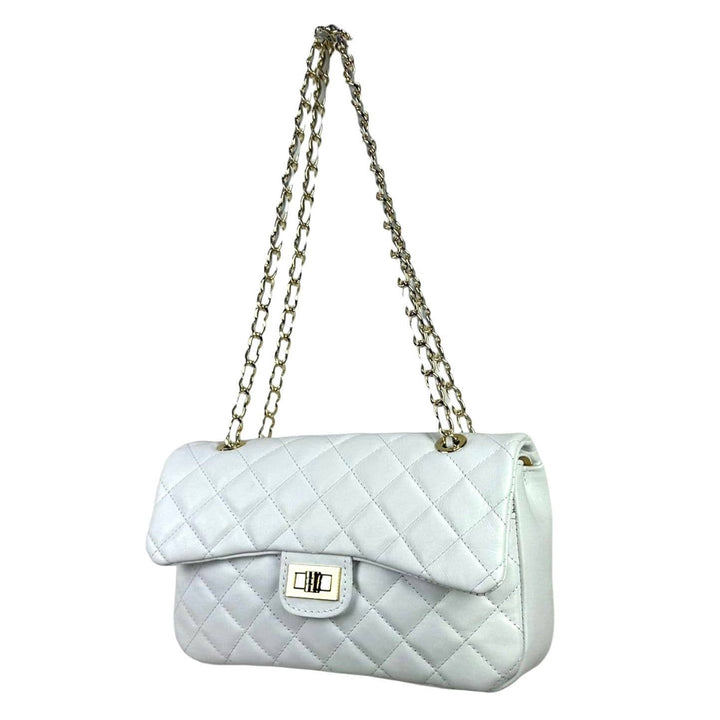 Extra Premium Quilted Leather Bag: Red