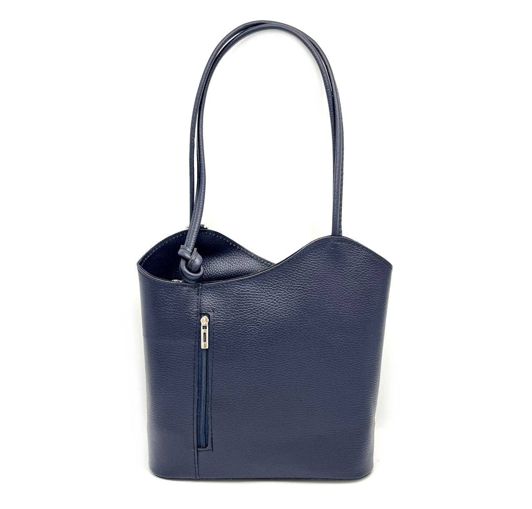 Convert to Backpack Leather Bag Made in Italy