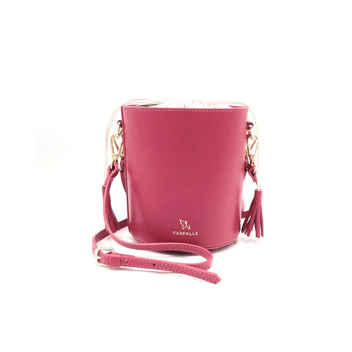 leather bucket bag, Made in Italy,112613: Red