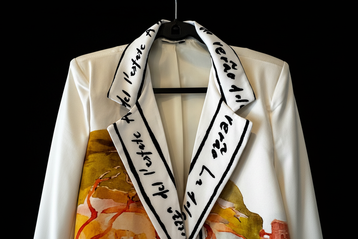 Tuscan Canvas Blazer - White