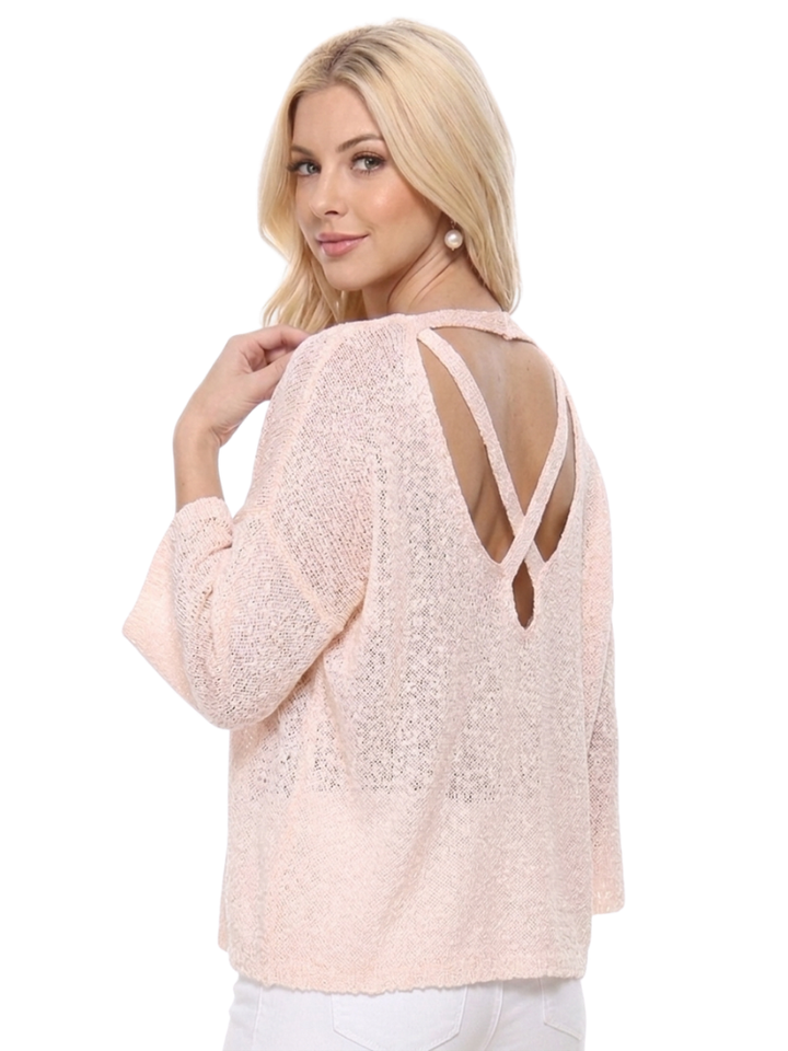V-Nk Knit Top MK3662: BLACK / L