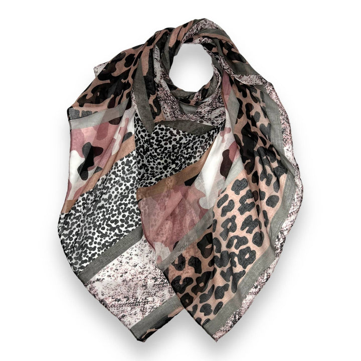 Animal print scarf: Pink