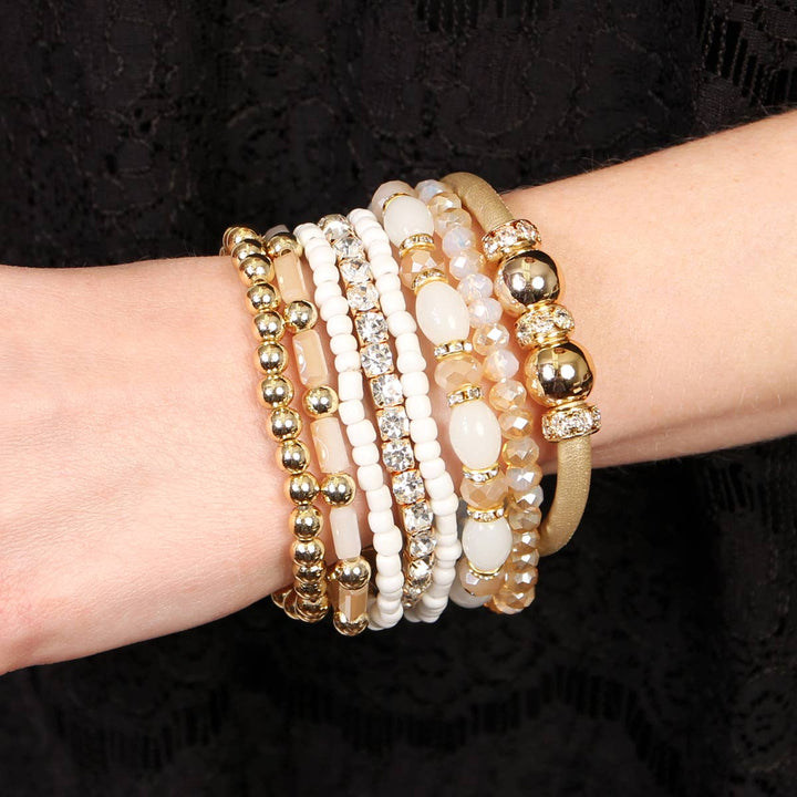 MULTI LINE BRACELET: NATURAL