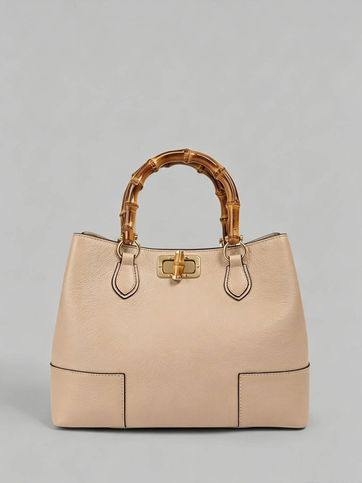 Bamboo Bag in Leather – Made in Italy Nero