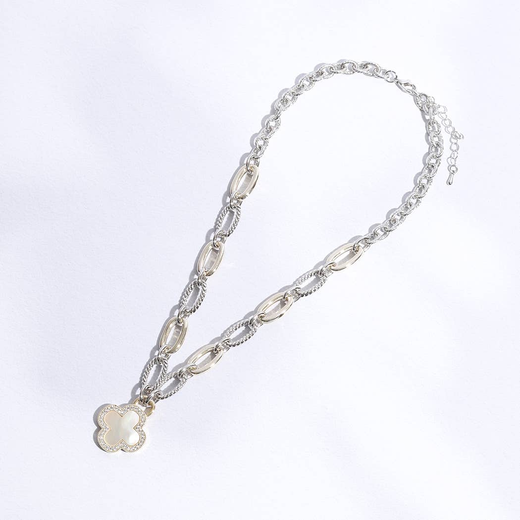 Clover Mop Gold Link Necklace: