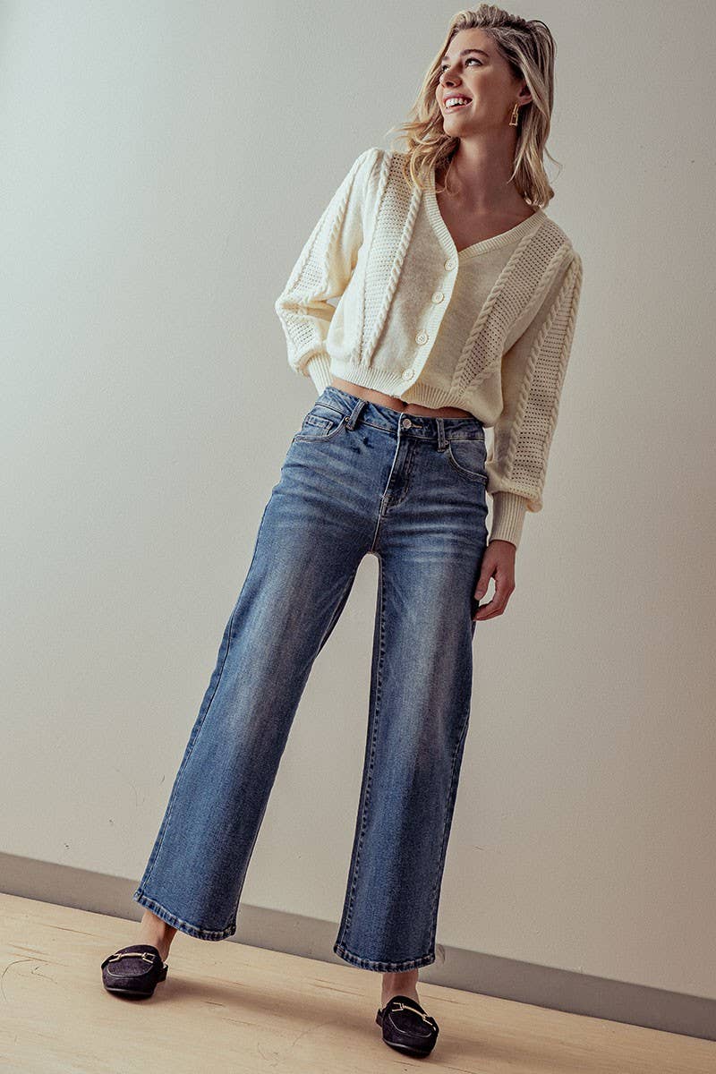 WIDE LEG VINTAGE WASHED JEAN