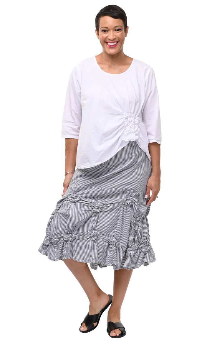 Tulip Clothing - CV378 Millie Skirt in Ticking Stripe*: M