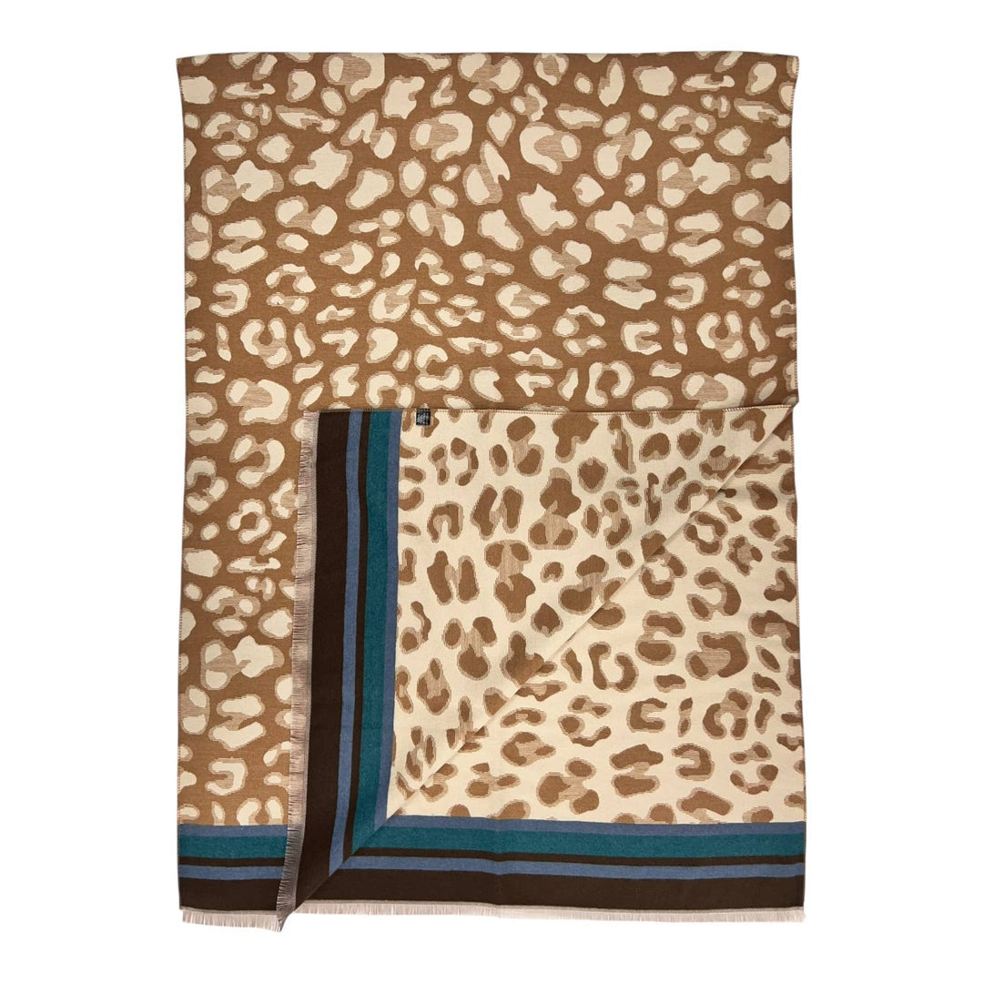 Leopard cashmere blend: Red