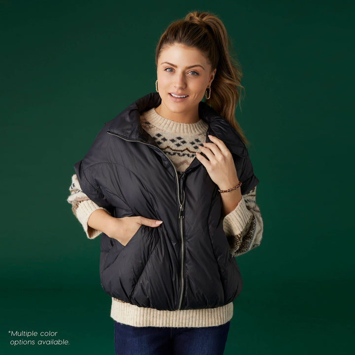 Puffer Vest: Dusty Sage / S/M