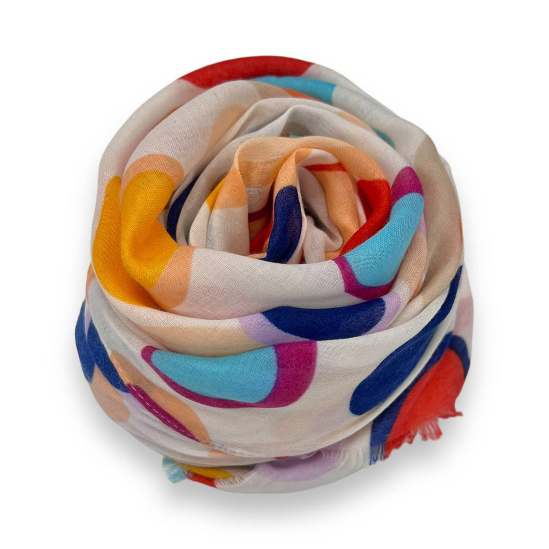 Retro style dots scarf : Beige