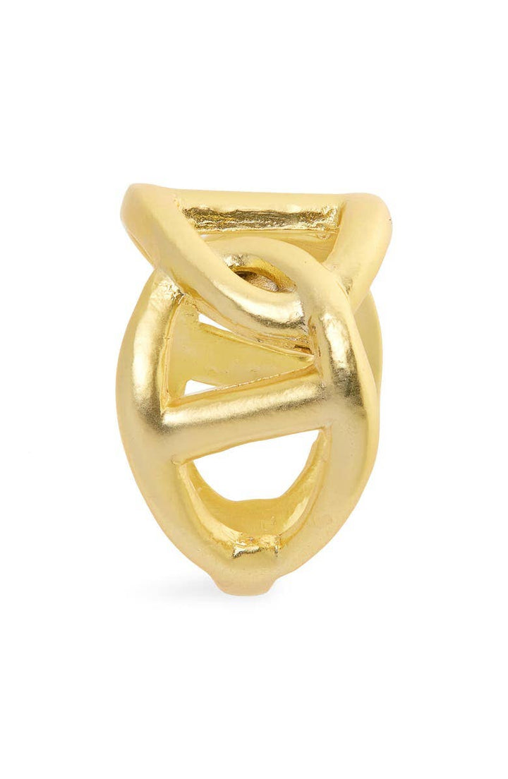 Oversized link stiff band: Gold