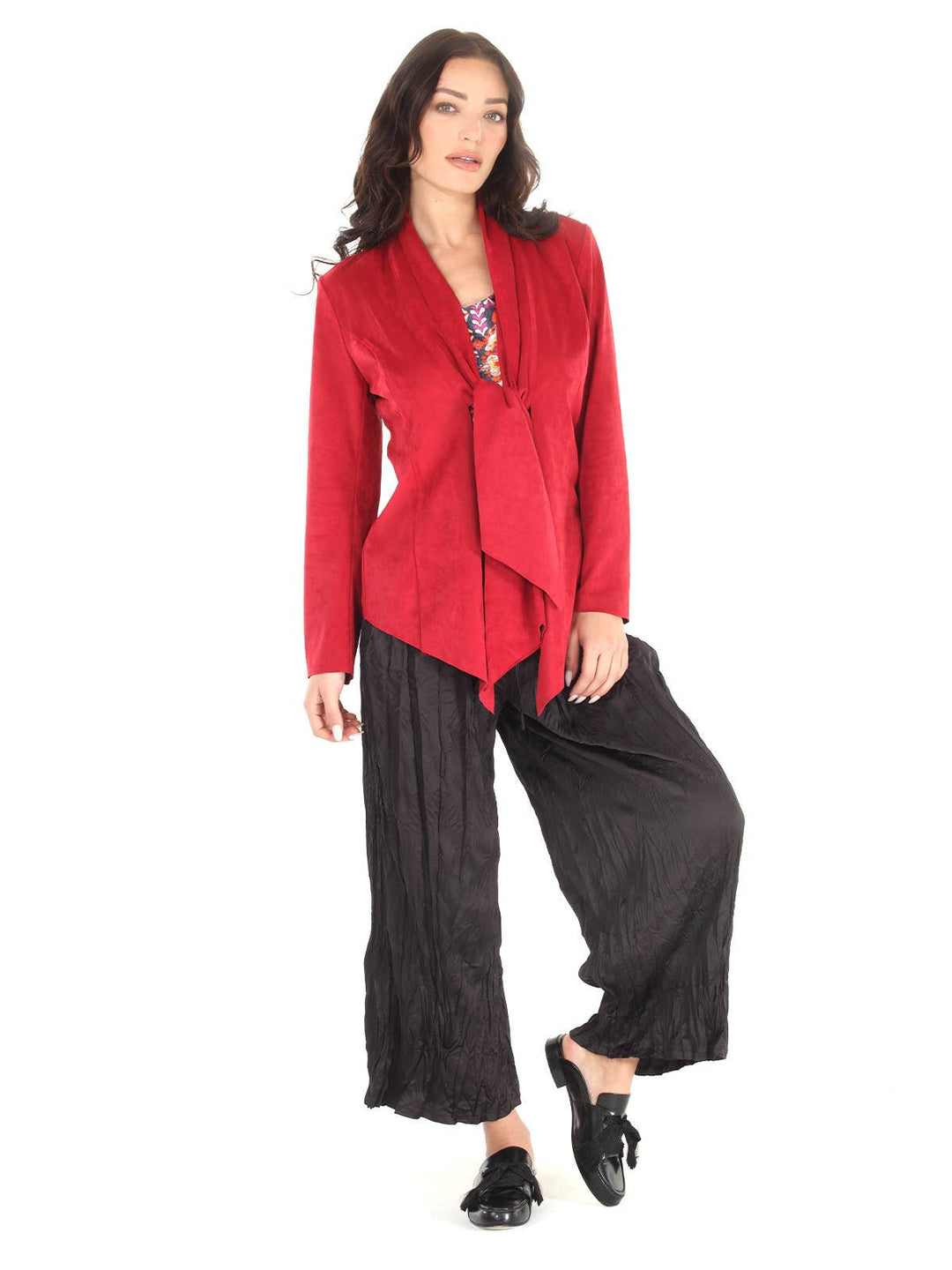 Tie Front Jacket: Chocolate / XL