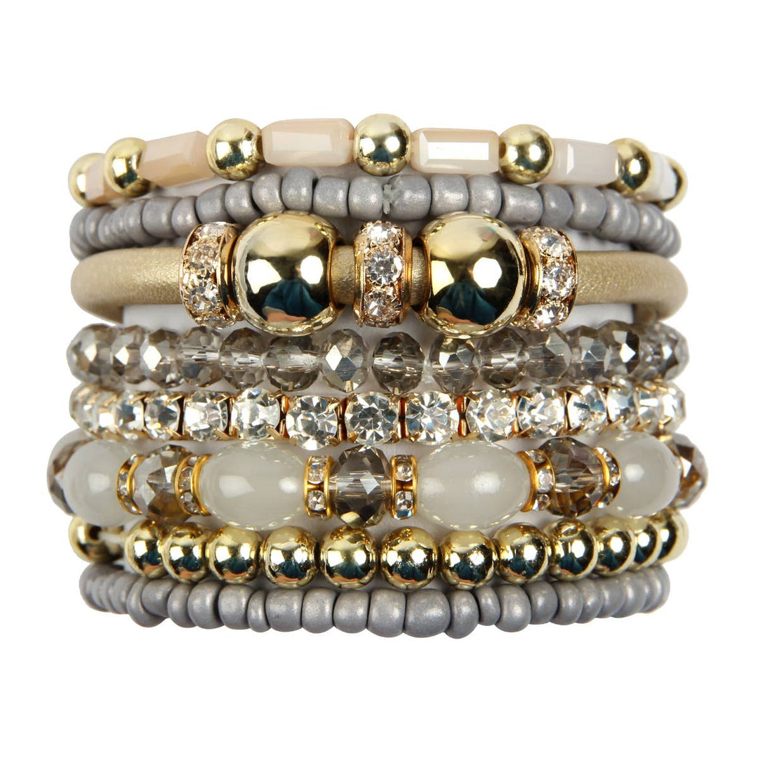 MULTI LINE BRACELET: NATURAL