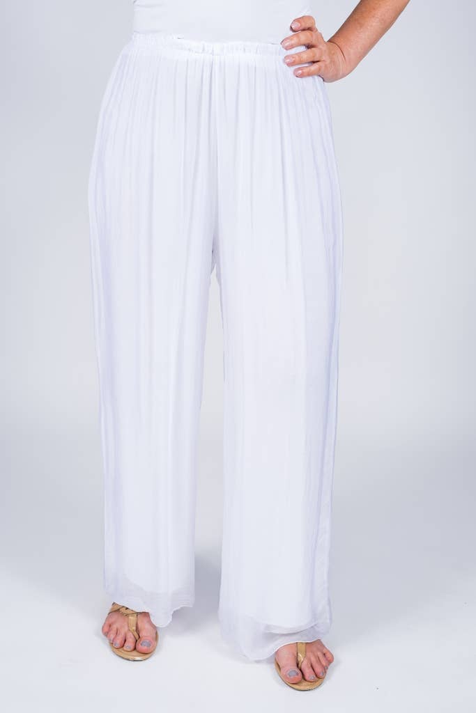 Roxy Silk Straight Leg Pant Orchid